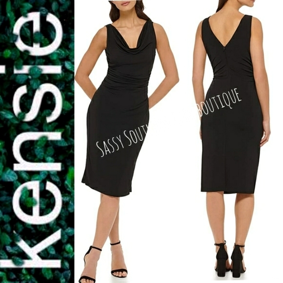 Kensie Keyhole Neck Sleeveless Sequined Mesh A-Line Midi Dress | Dillard's